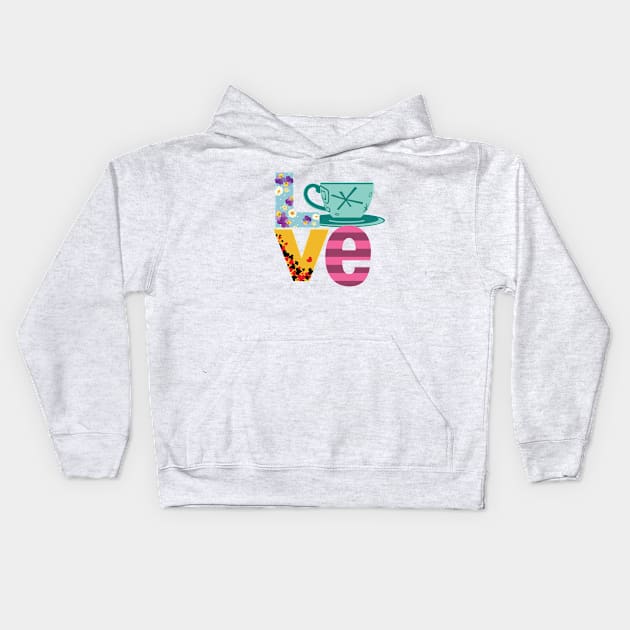 LOVE in Wonderland Kids Hoodie by 5571 designs